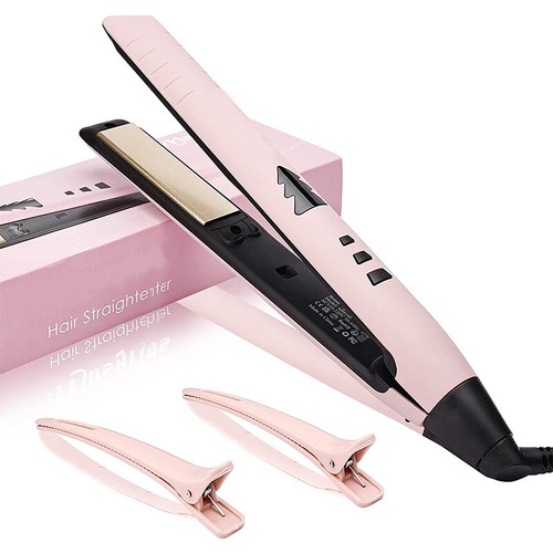 Hair Straighteners 2in1 Ceramic Plates Straightener Curler Hair Styler Temper UK - Picture 4 of 22