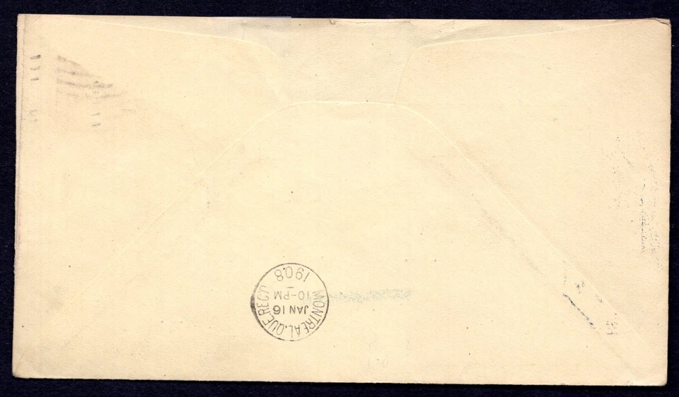 US 1908 ADVERTISING 2C POSTAL COVER THE CARTER'S INK CO. OF BOSTON TO MONTREAL - Image 2 of 2