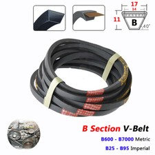 B Section V-Belts Imperial Size B25 to B95 or Metric Size B600 to B7000, 17x11mm
