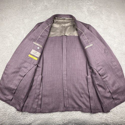 Canali Sport Coat Mens 37R Purple 1934 Kei Blazer Wool Silk Linen Made in Italy - Picture 2 of 23