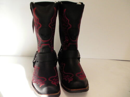 Men's Harley Davidson boots Slayton D93141 leather black oil resisting size 9.5 - Picture 2 of 5