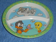 Child's Looney Tunes Dinner Plate Tweety Bird Bugs Bunny Daffy Duck ZAK DESIGNS