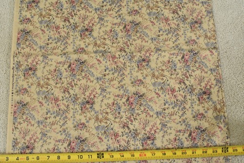 By 1/2 Yd, Vintage, Pink & Lavender Floral on Tan, Hoffman, Les Jardins,P8371 - Picture 3 of 6