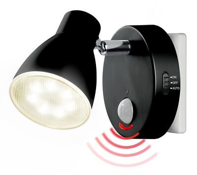 2635-015 LED Nachtlicht mit Bewegungsmelder & Automatikfunktion schwarz Trango