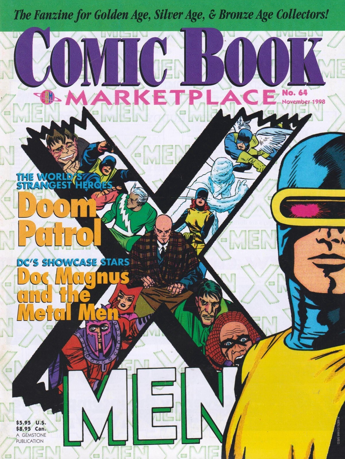Comic Book Marketplace #64 11/1998 X Men Doom Patrol Doc Magnus and ...
