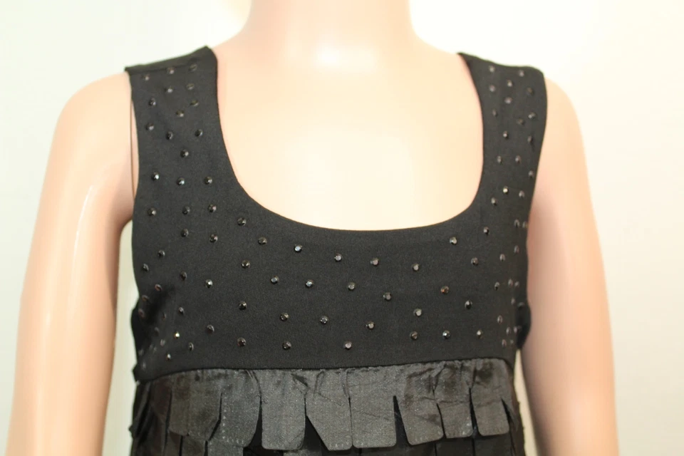 Elisa B. Vestido Estilo 4348 Niñas Talla 14 Nuevo con Etiquetas Color Negro Con Tachuelas Negras Foto 4 de 4