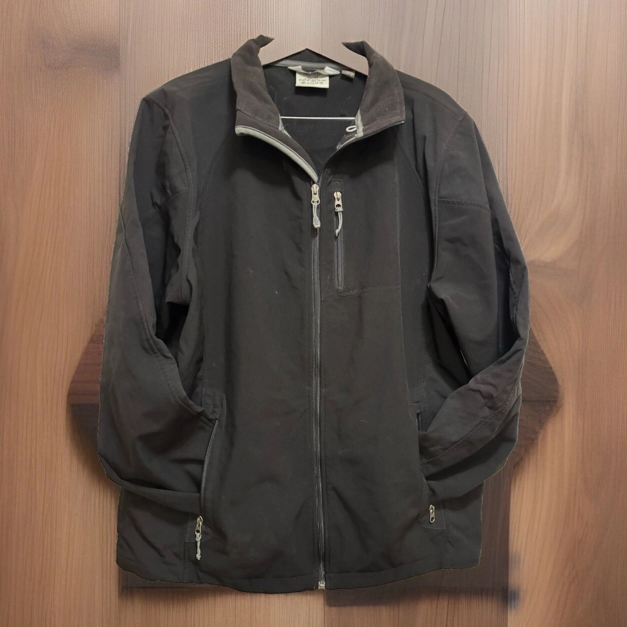 Black Diamond Jacket Men XXL Full Zip Black Long Sleeve Softshell Fleece Lined