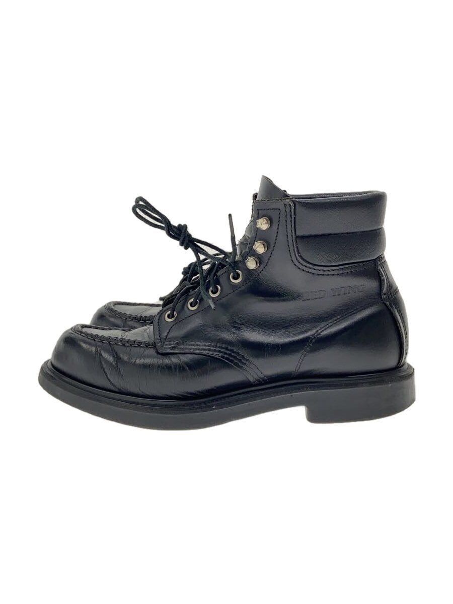 RED WING LACE UP BOOTS SUPERSOLE 6-inch MOC US7.5 Black RED WING LACE UP BOOTS SUPERSOLE 6-inch MOC US7.5 Black