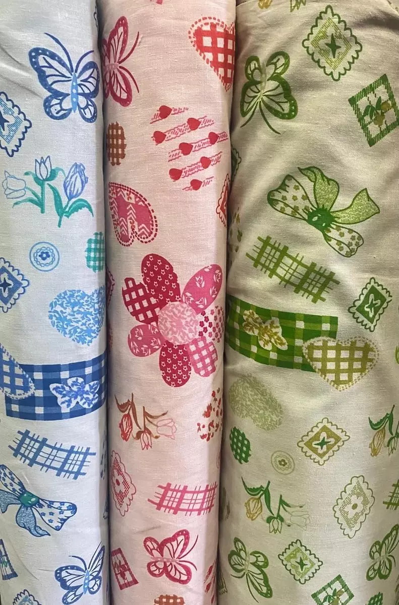 Blue Butterfly Hearts Poly Cotton 60” Wide- None Stretch | eBay