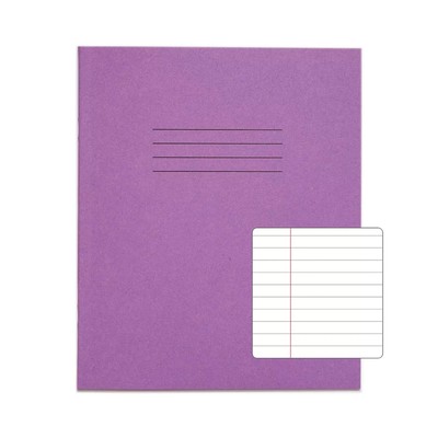 Schulheft liniert mit Rand 229x178mm 8mm Linien lila 12er Pack - Markenartikel