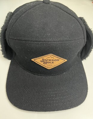 Wool Trapper Hat Cap Jackson Hole Wyoming- Locale Outdoor - Adjustable Gorpcore