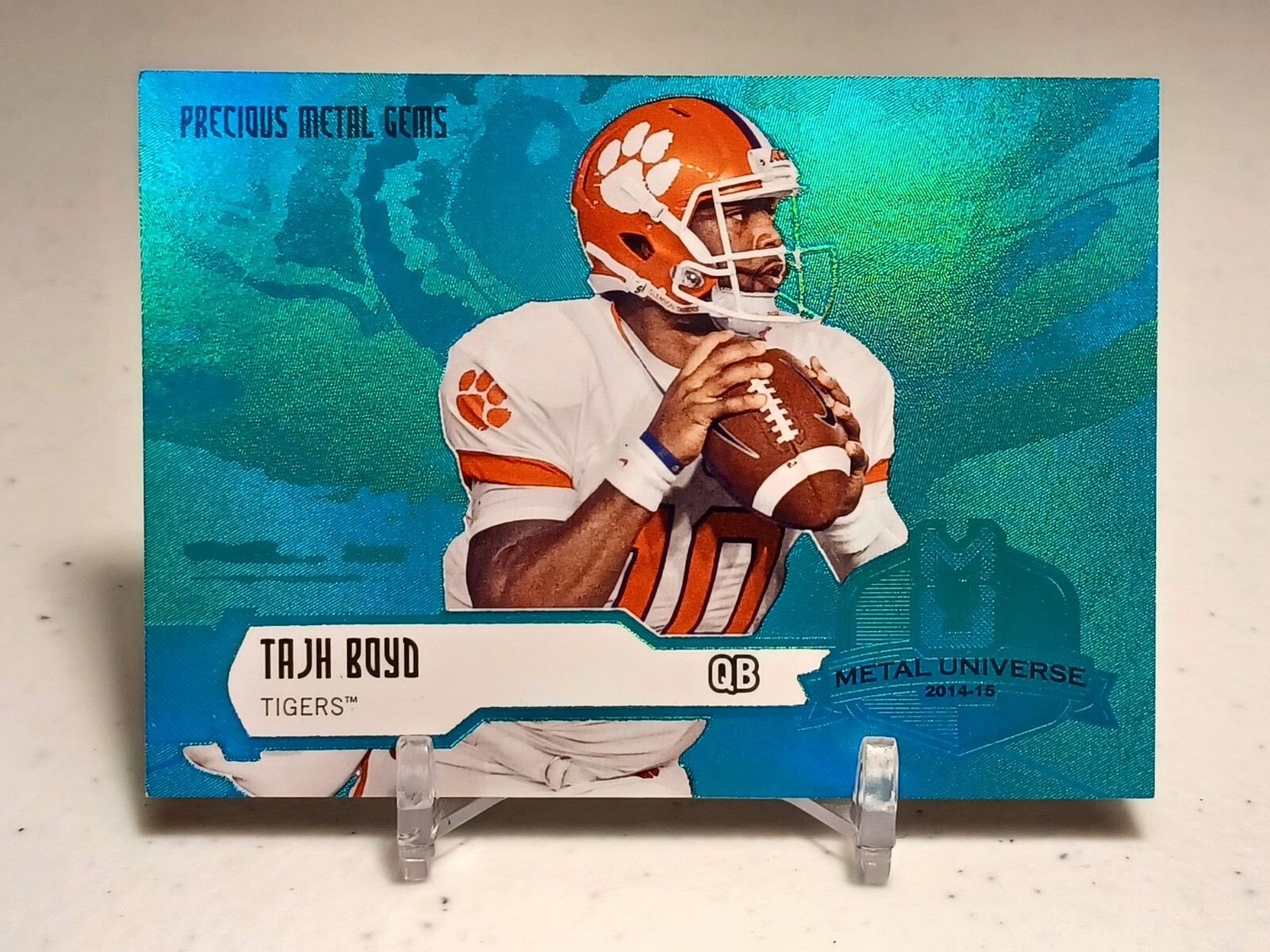 Tajh Boyd Flair Showcase Metal Universe #M28 Precious Metal Gems-Teal