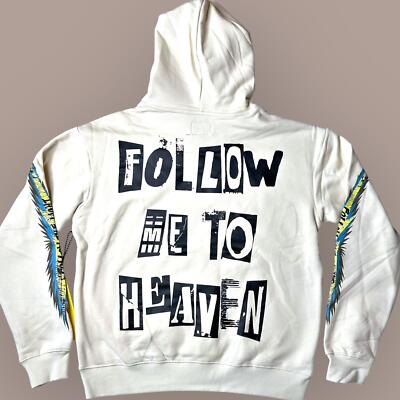 NWT GFTD LA Follow Me to Heaven Pullover Hoodie Cream Mens M