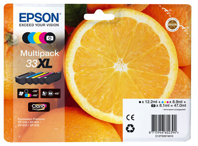 Epson Multipack 33XL Original Tinte - Cyan, Gelb, Magenta, Schwarz...