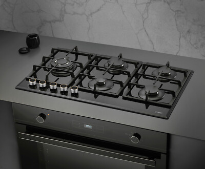 Phönix PS-901LT Gaskochfeld Edelstahl – 5 Kochplatten, Mit WOK-Aufsatz, Für Einbau Oder Freistehend (90 Cm)