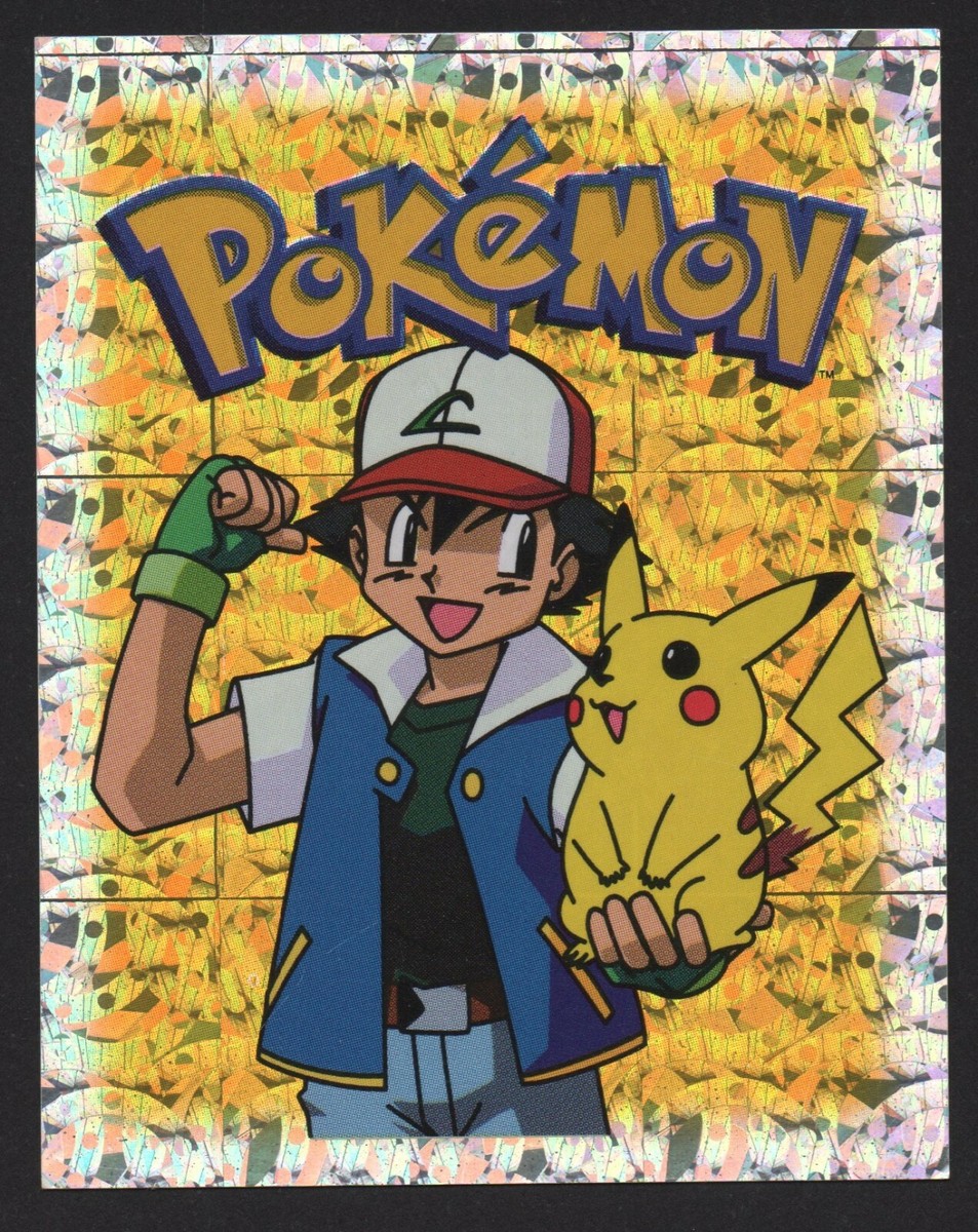 ASH & PIKACHU STICKER #S29 POKEMON SERIE 1 COLLECTION MERLIN 1999