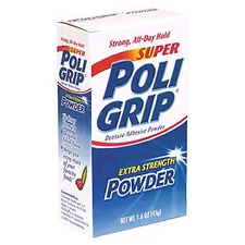 Super Poligrip Extra Strength Denture Adhesive Powder - 1.6oz