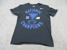 Nike Duke Blue Devils Shirt Mens Medium Black Blue Basketball National Champion*