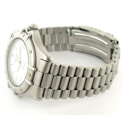 HEUER 2000 954.006 WHITE DIAL STAINLESS STEEL QUARTZ MIDSIZE WATCH