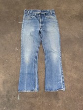 Vintage Levi s Orange Tab 646 Bell Bottom Jeans Size 34x32 Distressed Talon Zip