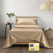 Luxury Twin XL Egyptian Cotton Sheets - 600 TC, Deep Pockets, Taupe