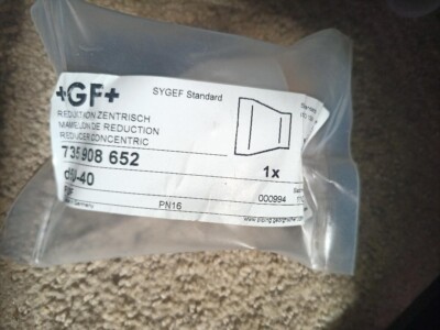 GEORG FISCHER 735 908 652 PVDF  D50-40 REDUCING BUSHING SYGEF Standard +GF+