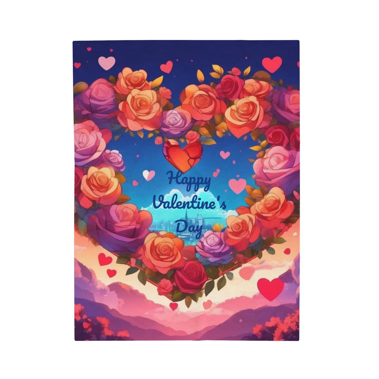 ❤️ Happy Valentine's Day 02 Velveteen Plush Blanket ❤️