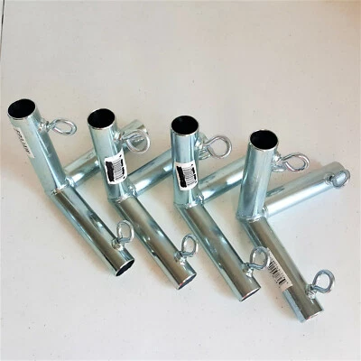 4pc 3 Way Corner Up Angle Low Peak Canopy Fitting Lean To Patio (P3JB) 1" Pipe