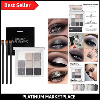 Black Eyeshadow Palette Black Smokey Eye Shadows Palette For Women Long Lasti...