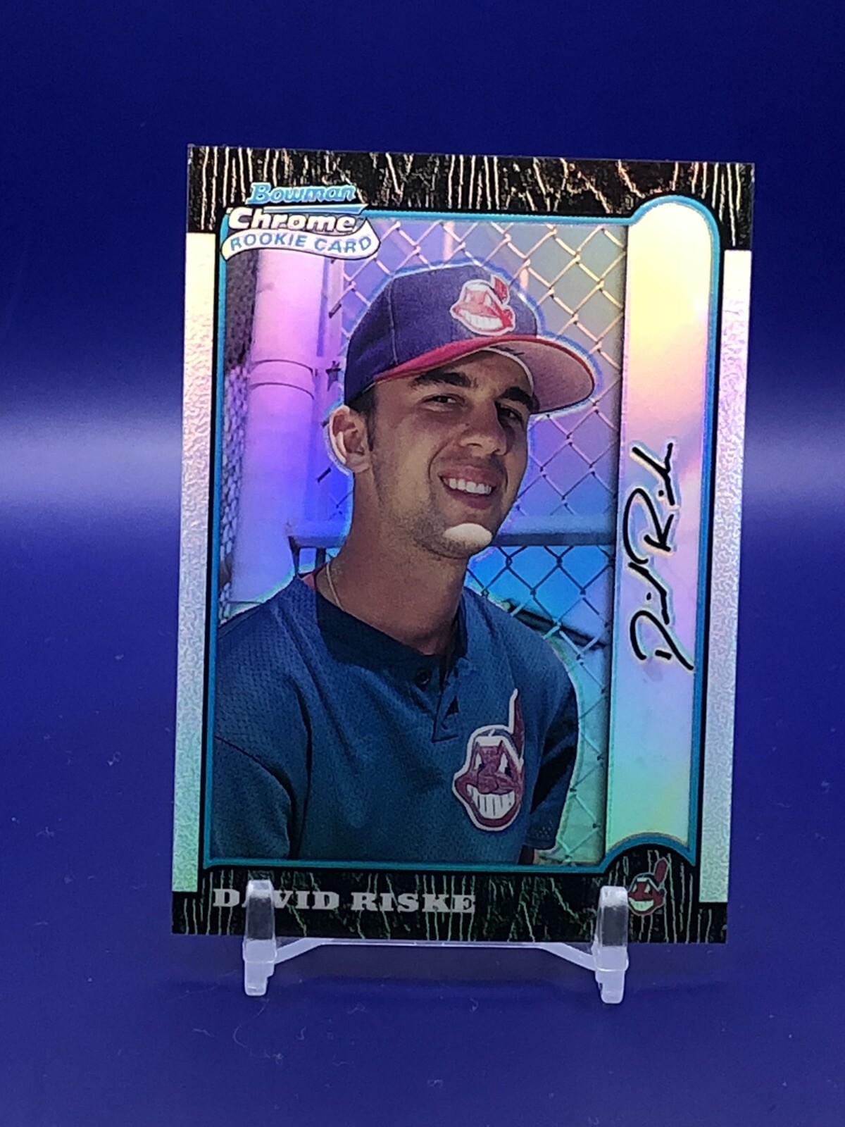 1999 Bowman Chrome Refractor #120 David Riske Cleveland Indians
