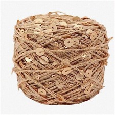 SparkleCraft Sequin Cotton Yarn - 153 Yards of Shimmering Thread for Crochet, Kn