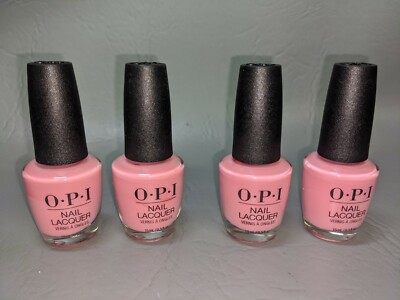 Set of 4 OPI Nail Laquer I Think In Pink .5 Fl oz W/O Packaging (5C)