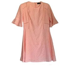 Pretty Little Thing Pink Eyelet Cotton Dress Ladies 8