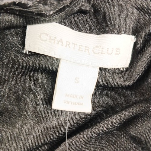 NWT CHARTER CLUB Acid Burnt Velvet S(4-6) Knit Boat Neck Black Pullover - Picture 11 of 12