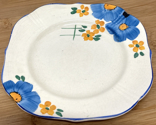 Vintage Art Deco D & H Staffordshire Ware Trio Hand Painted 3 X Trio 1930's - Picture 6 of 20