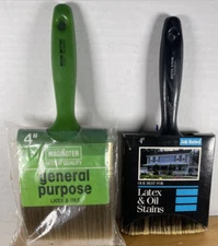 2X VTG NEW Paintbrushes Wooster Magikoter & JobRated 4” LATEX/OILS Paint Brushes