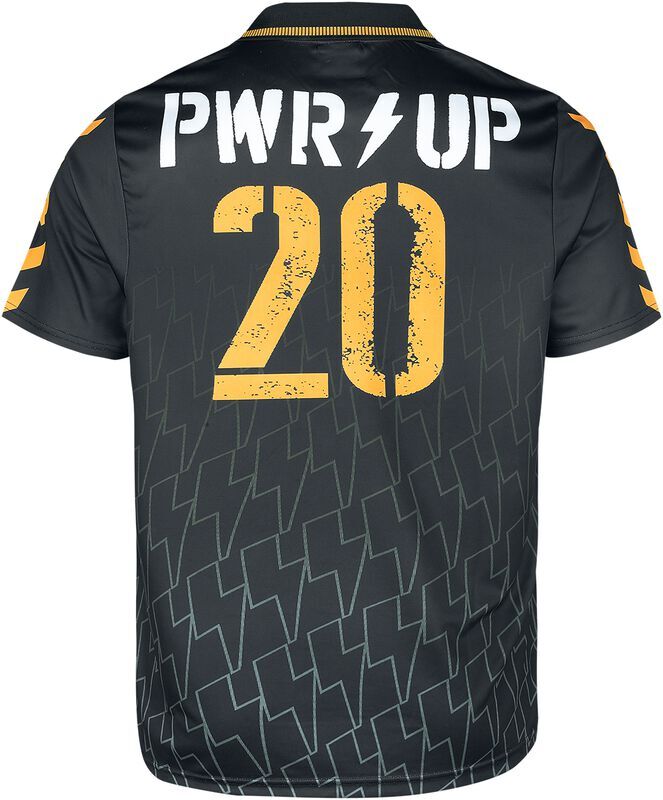Amplified Men's Power Up FC AC/DC Jersey Hard Rock Band Black Yellow ...