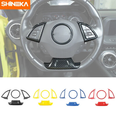 4Pcs Steering Wheel Molding Cover Trim Decoration KIT For Chevrolet Camaro 2017+