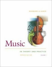 Music In Theory And Practice Volume 1 by Bruce Benward