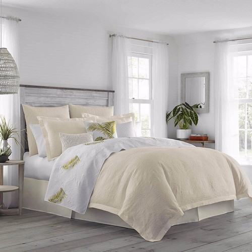 NUEVO Tommy Bahama 16"X20" Acento Almohada Blanco Sólido Rayas St Armands - Imagen 2 de 5