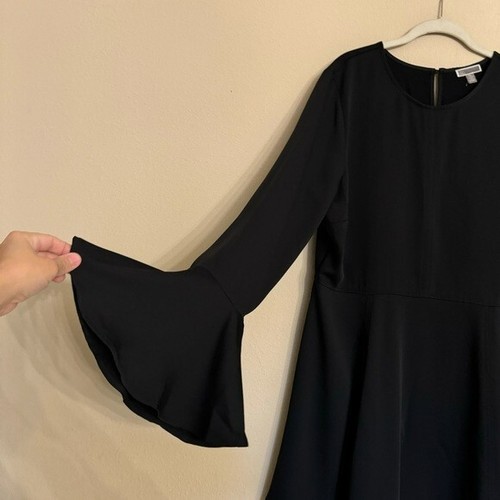 Chelsea 28 black flare bell sleeve mini dress Size XL NWT Cocktail Party - Picture 3 of 13
