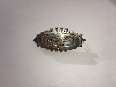 SELTENE 1900 VINTAGE SILBER BROSCHE ''VIELE GLÜCKLICHE RETOUREN'' ANSTECKNADEL