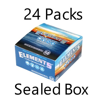 Elements Connoisseur King Size Slim Reispapiere + Tips (24 Packungen) - versiegelte Box