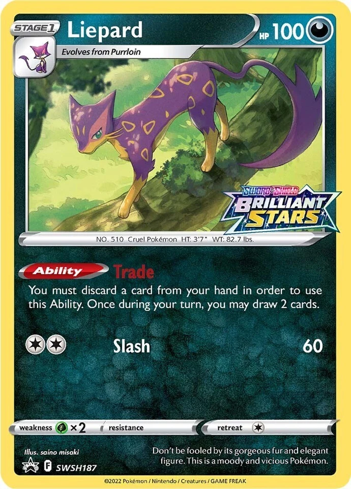 Liepard SWSH187 SWSH: Sword & Shield Promo Cards