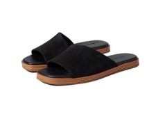 Vince Canella Black Leather Suede Mule Slide Sandals Size 8,5  250