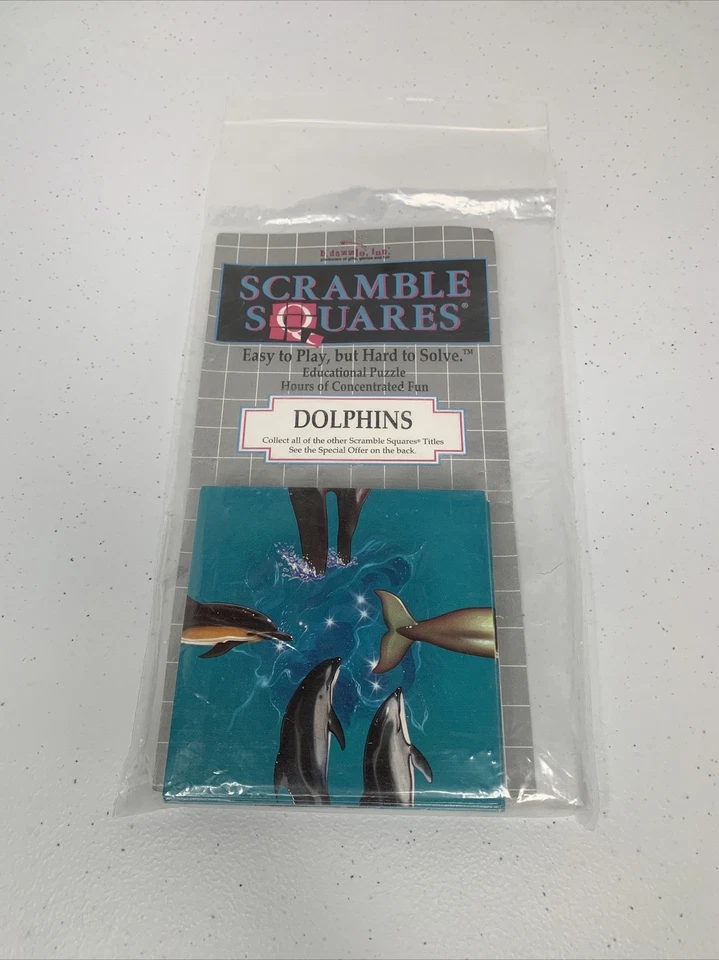 Quebra-cabeça Scramble Squares Dolphins 9 peças B. Dazzle Vintage 1995 Sea Life - Imagem 2 de 4