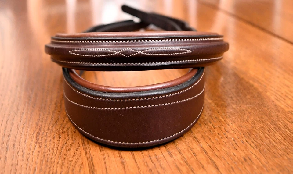 Prestige, 花哨衬垫单冠缰绳, 小鼻带, 褐色, cob — 第 4/4 张图片