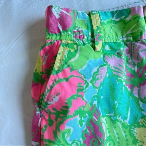 Corto LILLY PULITZER Talla 00 Impreso de Hibisco The Callahan L14 - Imagen 11 de 12