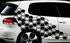 Hexagon Pixel Cyber XXL Set Auto Aufkleber Sticker Tuning Wabenmuster Waben xx