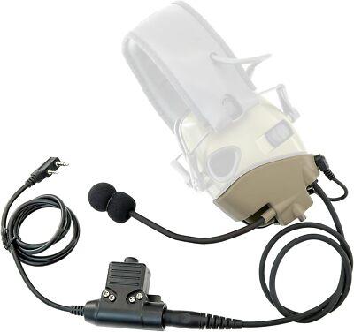 Microphone & PTT for Howard Leight Impact Sports Noise Cancelling Headphones A